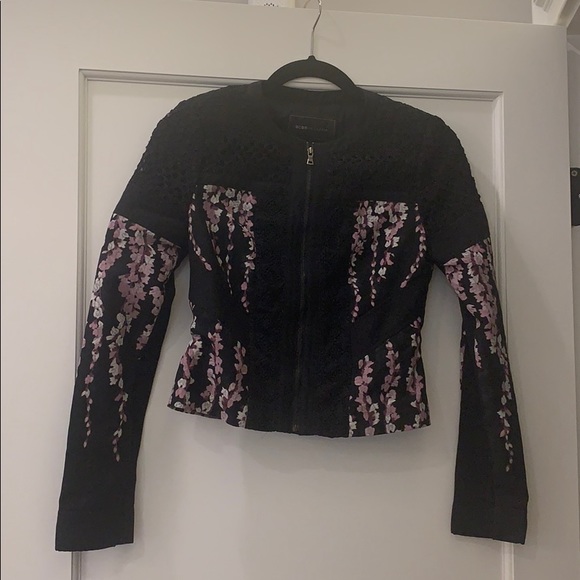 Bcbg cropped floral and lace blazer - Picture 2 of 7